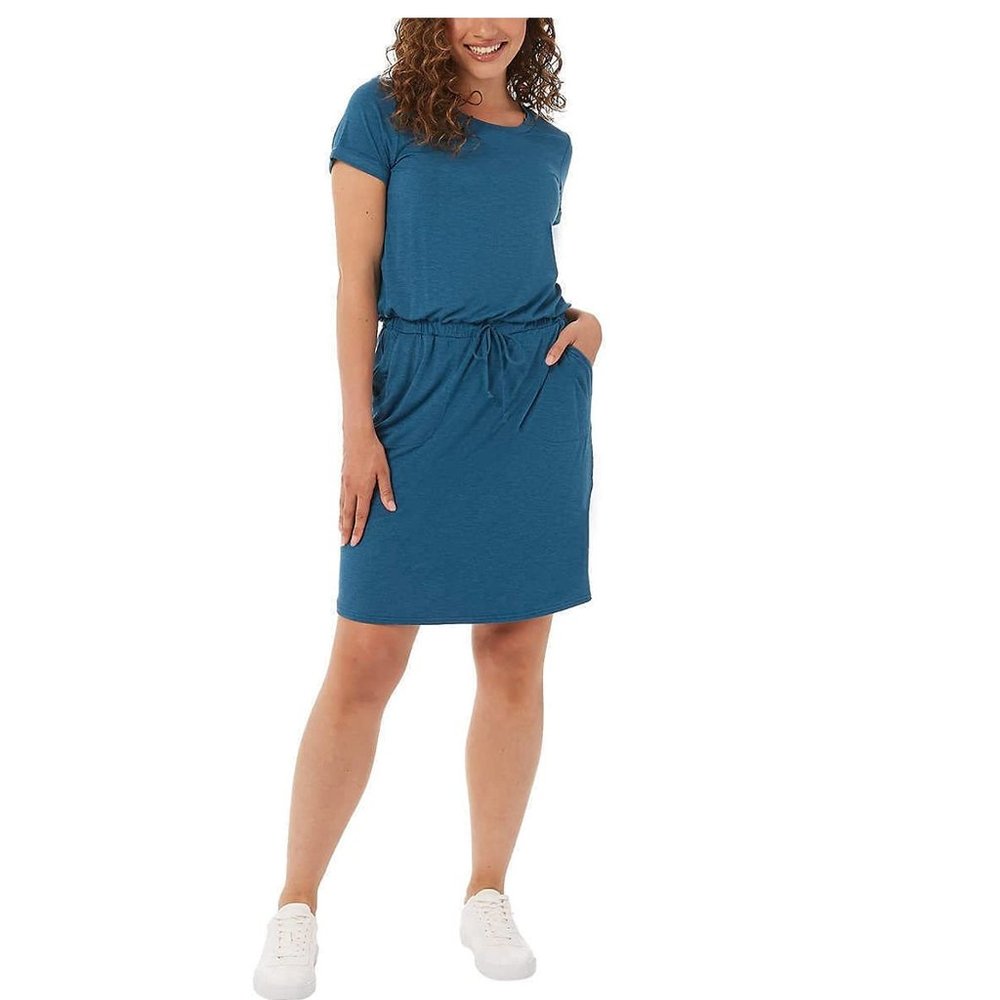 NWOT 32 Degrees Cool Womens Pullover Elastic Waistband Dress Size S $50 D198